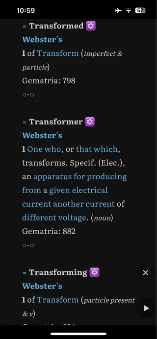 BibleRead dictionary lookup with Webster definitions and gematria values